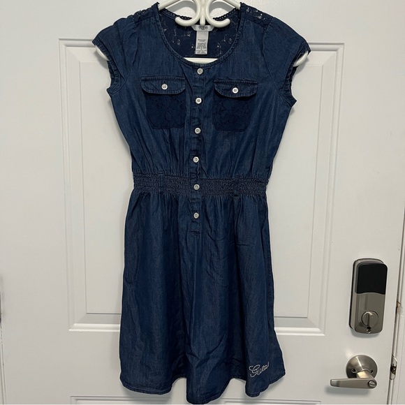 Guess Kids Denim Dress Girls size 14 - Picture 2 of 4